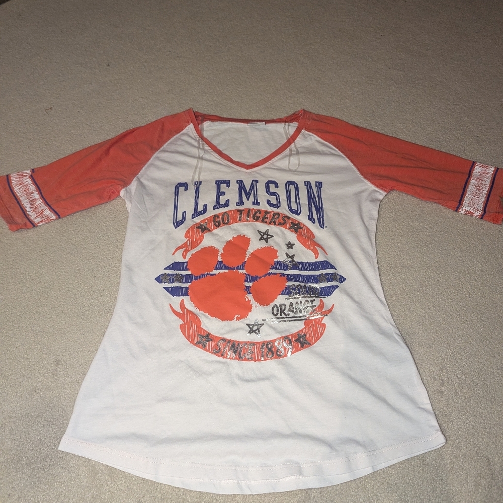 Nwt Rivalry Threads Clemson Junior Sz L Half Sleeve